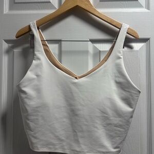 Old Navy White V-Neck Women's sports bra